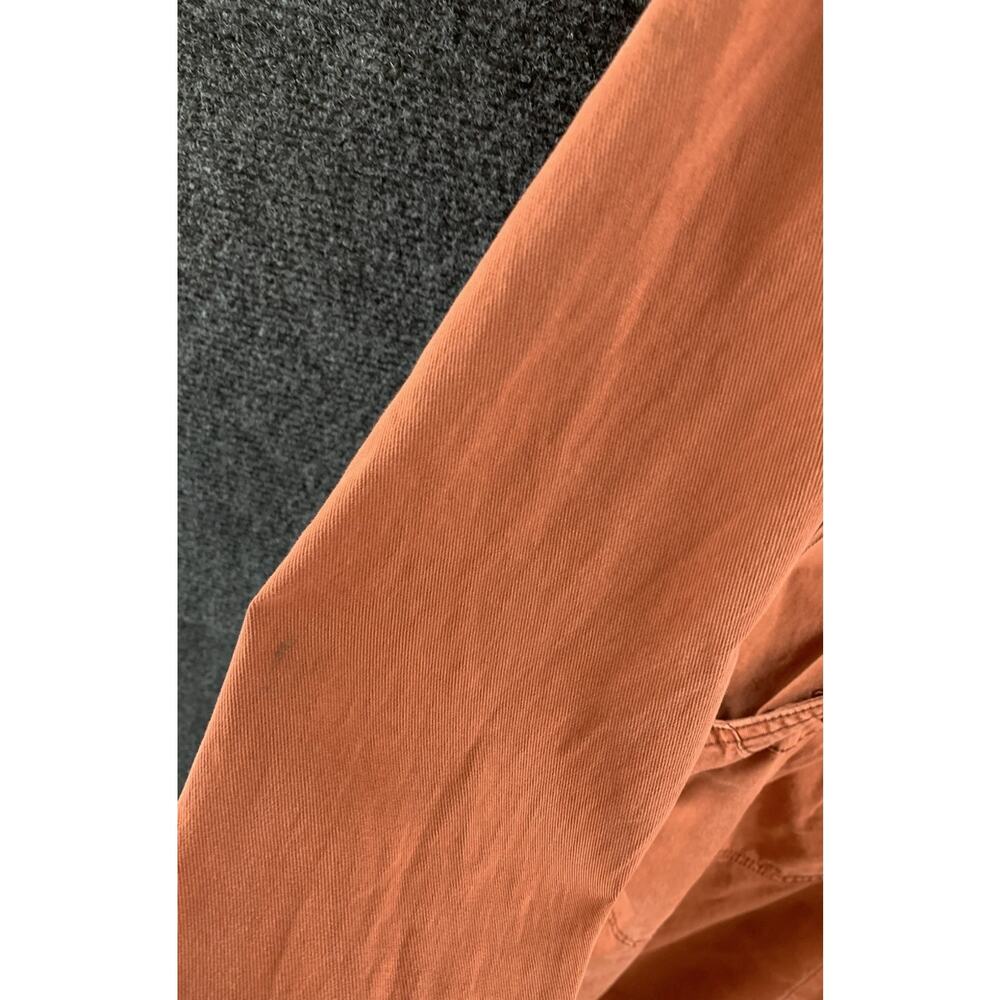 Anthropologie Longline Anorak Parka Cargo Jacket Coat M Rust Hooded Coat - Picture 8 of 16